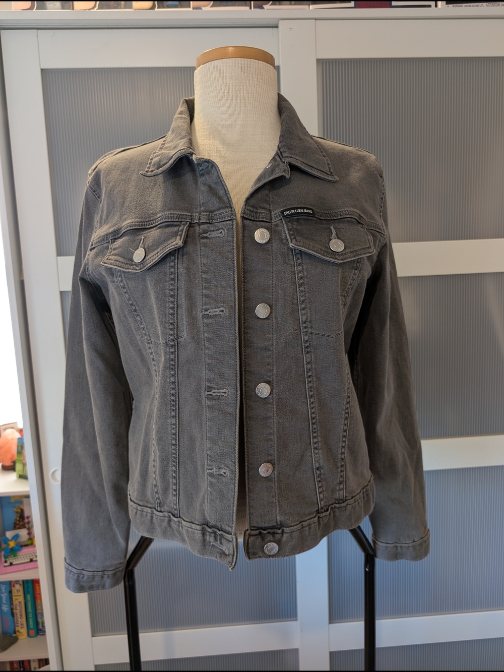 Calvin Klein Women's Gray Denim Jacket